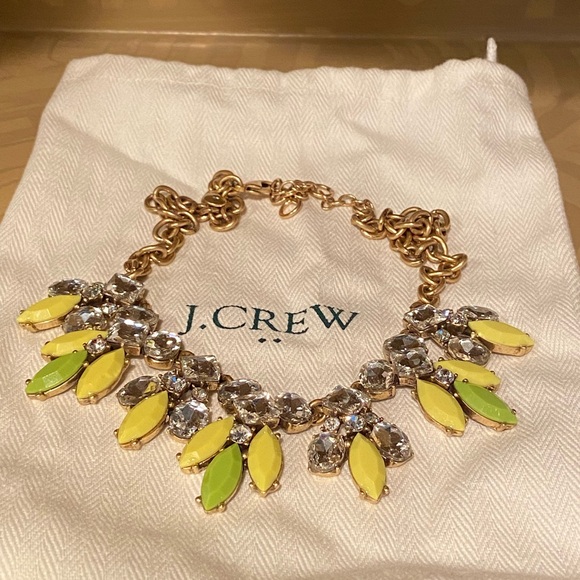 Like New J Crew Yellow Green Gold Necklace - Picture 5 of 5